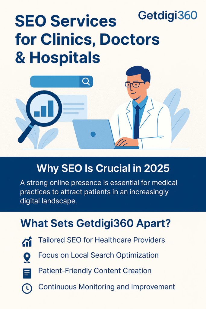 Getdigi360 – Best SEO Company in Ahmedabad for Clinics, Doctors & Hospitals | Expert SEO Services for Healthcare in 2025